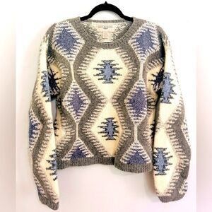 The Limited Knit by Hand Wool Blend Sweater The America Collection Womens Large